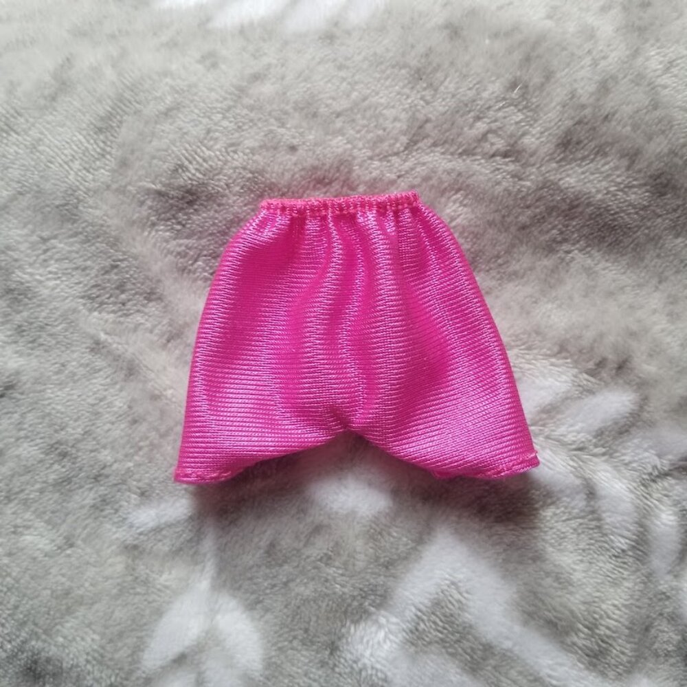 Barbie Accessory Shorts Neon Pink Purple Magenta Shiny Doll Clothing